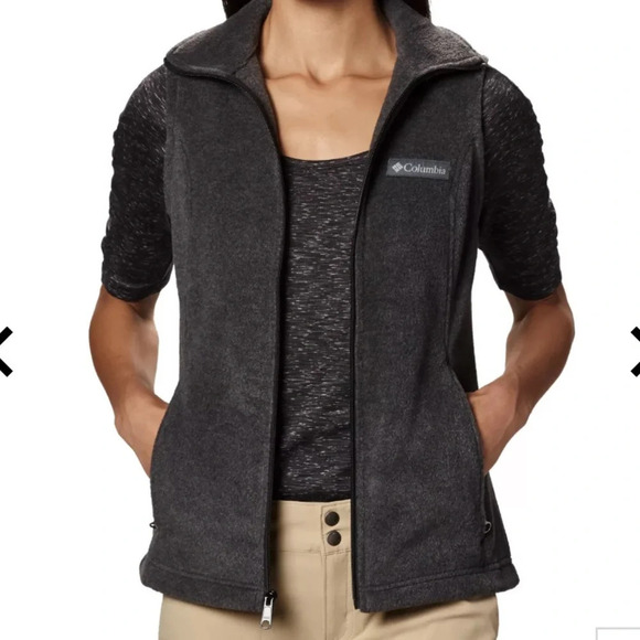COLUMBIA - WOMEN'S BENTON SPRINGS VEST, Charcoal Heather, Size M - Picture 2 of 10